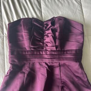Alfred Angelo Purple Ruffle Aline Short Strapless dress size 4 Homecoming HOCO